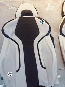 Coprisedili Auto Personalizzati in Pelle Nappa Bianca Chiaro per BMW Serie 3 2018, <span class=keywords><strong>Sedili</strong></span> <span class=keywords><strong>Sportivi</strong></span> M3 Aggiornati per Fila Anteriore - Product Image 5