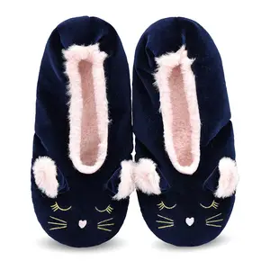 Winter Dames Slipper Sokken Dier Antislip Slaapkamer Slipper Thuis Schoenen Laag Uitgesneden Comfortabele Warme Antislip Gebreide Fleece Polyester Yl