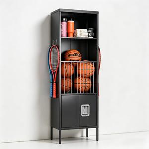 Armoire de rangement robuste pour équipement sportif, <span class=keywords><strong>casier</strong></span> métallique autoportant avec compartiments ouverts pour écoles et gymnases - Product Image 1
