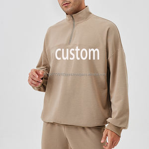 Sudadera Deportiva Unisex de Otoño/Invierno, Estampada, Cuello Redondo, Transpirable, de Secado Rápido, Anti-UV, Holgada, Manga Larga, Media Cremallera, Informal, para Entrenamiento - Product Image 1