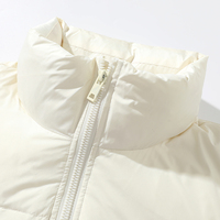 Doudoune oversize coupe-vent et chaude en duvet de canard blanc 90 Veste polaire d'hiver à col montant violette pour hommes logo personnalisé