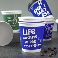 Gobelets à café jetables en papier kraft biodégradable écologique à paroi simple de 8 oz avec logo personnalisé, revêtement PE