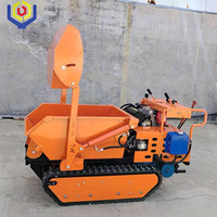 Mini-dumper chenillé Taishan Niu le plus populaire, moteur diesel, chargeur frontal, capacité de charge 500 kg, faible consommation de carburant, pompe de boîte de vitesses, moteur