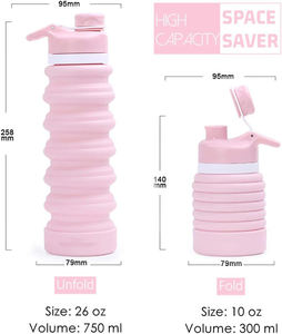Bouteilles d'eau de forme physique Bouteille d'eau pliable en silicone sans Bpa - Product Image 2