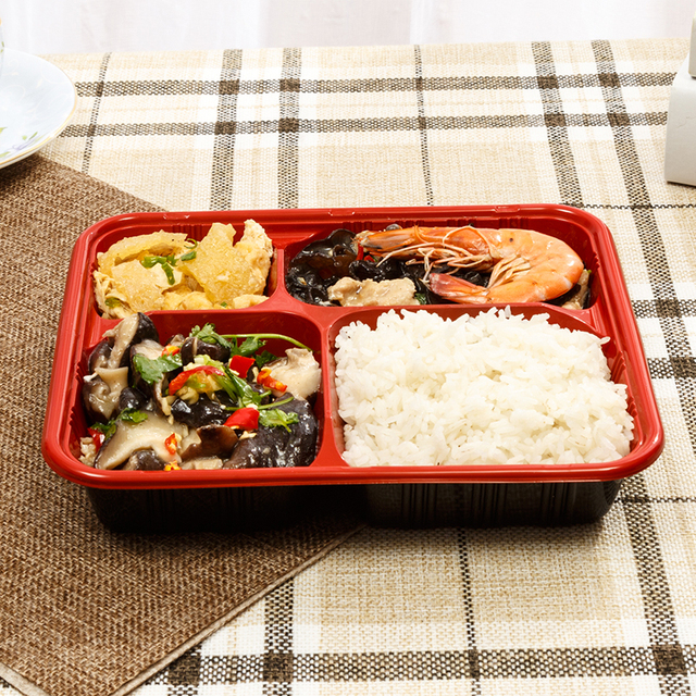 3 4 5 Compartment PP Microwave Lunch Box Takeaway Food Packaging Container for Storage for Takeout and Food Storage