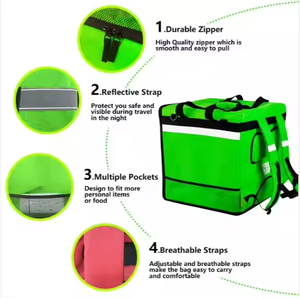 Bolsa térmica grande de PVC <span class=keywords><strong>para</strong></span> alimentos de 64 L, estilo clásico aislado <span class=keywords><strong>para</strong></span> bicicleta, <span class=keywords><strong>mochila</strong></span> de entrega de alimentos <span class=keywords><strong>para</strong></span> pizza Más - Product Image 5