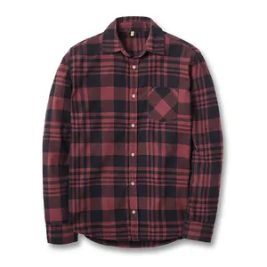 Hot Sale Popular Oversize Thick Classic Flannel Shirts Embroidered Mens
