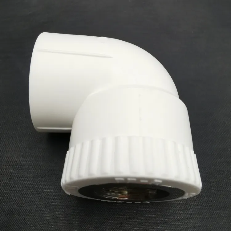Factory High quality S2.5 Elbow 25*1/2 inch ppr pipe brass fitting White color 90 degree female PPR Elbow