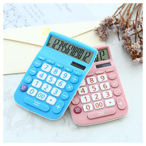 Kalkulator layar besar, persediaan belajar elektronik daya ganda 12 Digit baterai atau kalkulator Desktop daya surya - Product Image 5