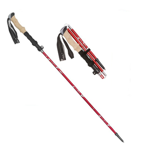 Bâton pliant 7075 bâton de trekking ultra-léger en alliage d'aluminium à cinq sections, bâtons de trekking pliants en acier à billes verrouillables - Product Image 6