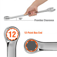 Jeu de clés mixtes 11 pièces | Kit de clés à double extrémité Chrome Vanadium pour réparation automobile et atelier