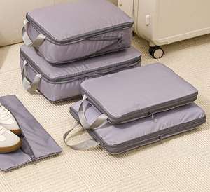 Sac de rangement pour voyage, sac de rangement multifonction pour vêtements, organisateur de valise, ensemble de 7 pièces, pochette de rangement compressible - Product Image 1