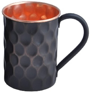 Mug à mule en cuivre pur de qualité authentique avec un design élégant et luxueux en relief. - Product Image 5