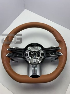 Volant de voiture pour Mercedes Benz CLS <span class=keywords><strong>500</strong></span> W462 G500 G350 G63 G55 W212 CL55 W219 CLS55, volant en cuir, accessoires de voiture - Product Image 6