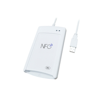 Lector y Escritor de Tarjetas NFC DualBoost II con Doble Tarjeta, Etiquetas NFC Felica para Programas de Fidelización ISO7816/ISO14443, ACR1581U-C1