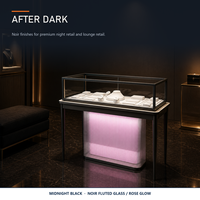 Comptoir de présentation de bijoux de luxe sur mesure - Vitrine en verre trempé pour boutique de détail et shopping de luxe