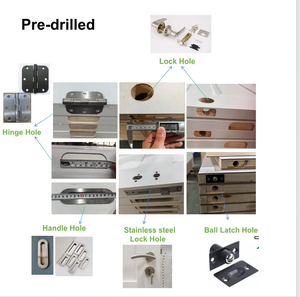अमेरिका के गोदाम सफेद पूर्व-लटका 2 पैनल खोखले कोर लकड़ी के इंटीरियर के लिए बनाए गए दरवाजे - Product Image 4