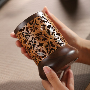 Handmade Walnut Solid Wood Tea Accessory Box Square Traditional Chinese Style Multifunctional Storage For Tea Ceremony Tools - Product Image 4