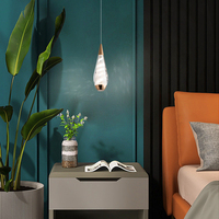 Nouvelle lumière nordique luxe chambre tête de lit pendentif lumière moderne Simple tête unique longue ligne Restaurant Bar petite suspension