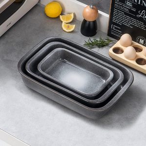 Dahua — ensemble de 3 casseroles à cils 9x13 '', vaisselle rectangulaire en céramique pour cuisson au four, dîner - Product Image 4