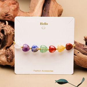 All'ingrosso cristallo naturale sette <span class=keywords><strong>Chakra</strong></span> bracciale cuore cristallo curativo braccialetto colorato <span class=keywords><strong>per</strong></span> regalo ricordo - Product Image 3