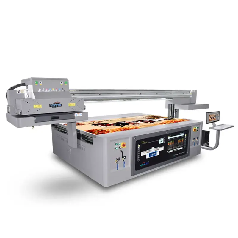 Yotta Quente 2513 grande formato impressora multifuncional Impressora UV Mesa 3D Digital Máquina Impressora UV Desenhar bar caixa de impressão