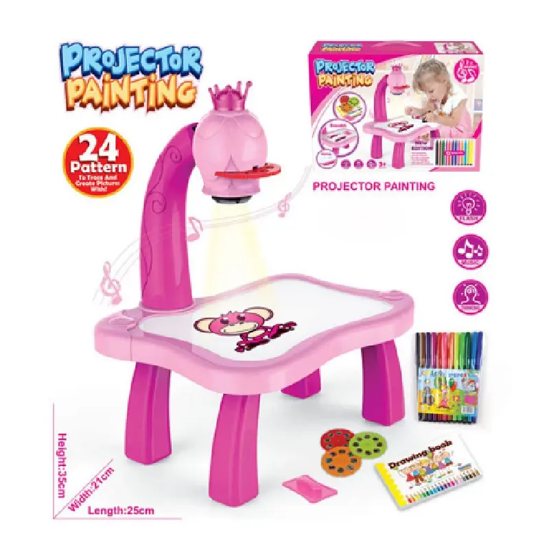 2024 chaud populaire enfants Led projecteur Art Table à dessin jouets Projection apprentissage peinture conseil bureau pour les enfants