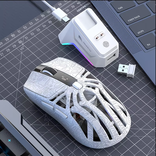 Wireless Gaming Mini Mouse M8-35G Acceleration 300IPS Optical Sensor RGB Backlit Adjustable 800-12000 DPI 1000Hz Polling 6 Stock