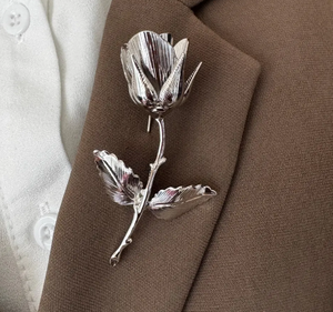 Rose <span class=keywords><strong>fleur</strong></span> épinglette pour femmes <span class=keywords><strong>et</strong></span> hommes mariage boutonnière costume ou <span class=keywords><strong>robe</strong></span> épinglette épinglette broche cadeau pour elle ou lui - Product Image 3