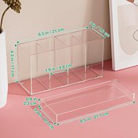 Boîte de présentation en acrylique pour bâtonnets de mascara, accessoires de salon de coiffure, boîte de rangement avec couvercle anti-poussière, directement de l'usine