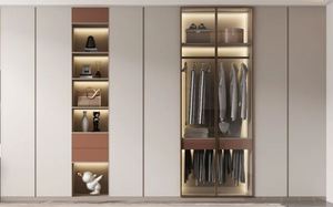 Armoire personnalisée au design moderne de Chine Armoire à vêtements en bois massif pour chambre à coucher Mobilier de maison portable - Product Image 5