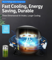 Réfrigérateur en acier inoxydable avec porte en verre, congélateur, congélateur vertical, réfrigérateur de présentation, équipement de cuisine commerciale, restaurant