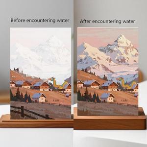 Customized Water-sensing Cards Change Color Temperature Greeting Card Printing