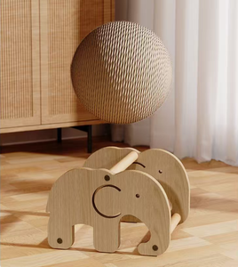 Rascador Interactivo para Gatos de Sisal con Marco de Madera en Forma de Elefante, Juguete Divertido para Rascar y Jugar, Perfecto para Gatos - Product Image 3