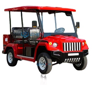 Véhicule de patrouille électrique multi-usages entièrement fermé rouge vif 4 places - Product Image 1