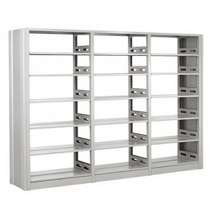 Metal Bookshelf Modern <b>Library</b> Furniture Double Side <b>Book</b> Shelf White Cube 6 Layers Bookcase for School Gym Office CE Certified - Product Image 2