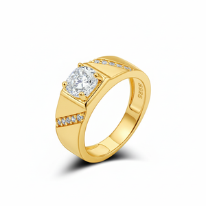 Anillo de Moissanita <span class=keywords><strong>Excalibur</strong></span> del Rey Arturo, Chapado en Oro Rosa sobre Plata S925, Joyería Masculina de Moda Hip Hop, Regalo - Product Image 6