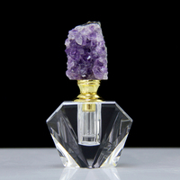 Cadeau de mariage de luxe parfum en cristal huile essentielle 1ml/3ml bouteille pierre d'agate naturelle améthyste pierres précieuses bouteilles de parfum vides