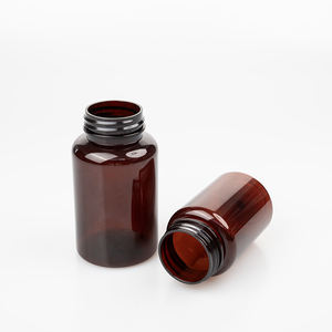 Bottiglia di plastica per animali domestici ambra scura da 100cc 150cc per uso alimentare - Product Image 1