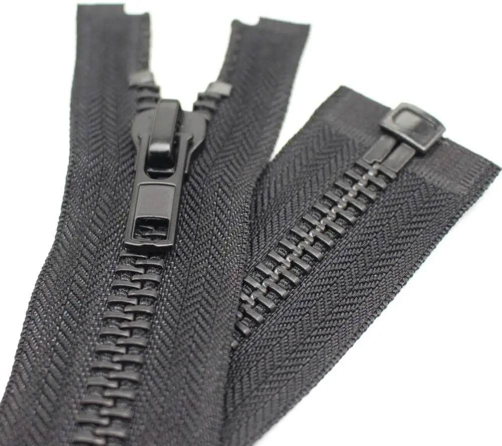 Nickel noir séparation veste à glissière couture artisanat 10 # fermeture à glissière en métal