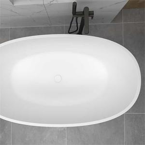 Baignoire en résine de pierre à surface solide villa hôtel salle de bain baignoire noir mat baignoire de haute qualité - Product Image 1