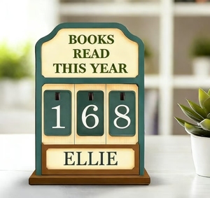 Meilleures ventes : Comptoir de livres en bois, Panneau en bois pour enregistrement de lecture, Présentoir mini-étagère en bois simple face - Product Image 5