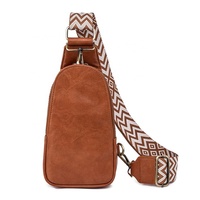 Sac bandoulière tendance pour femme en cuir PU et cuir végétalien, avec fermeture éclair, personnalisable, sac de poitrine sport à motif rayé et chaîne