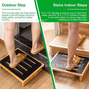 Wooden Non-Slip Footstool Square Solid Wood Office Step <b>Stool</b> For Adults And Children <b>Bathroom</b> Use - Product Image 5