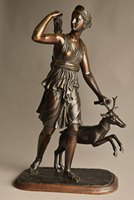 Offre Spéciale grand bronze moulé mythe grec déesse figure bronze Diana chasseresse statue sculpture