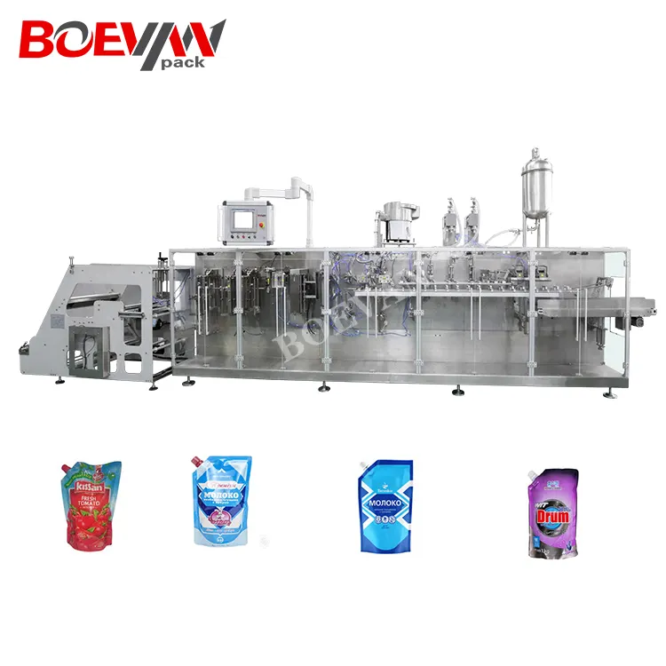 High Quality Beverage Spouted Pouch Packing Liquid Filling Machine for Fruit Juice Flavored water Automatic Packaging Machine