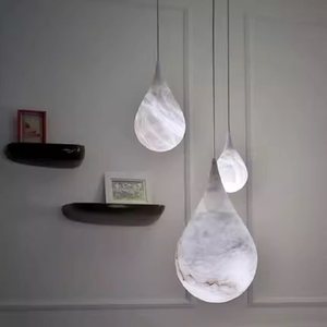 Modern Minimalist Marble Pendant <b>Light</b> Oval Multi Head LED Chandelier For Hotels And Guesthouses - Product Image 2
