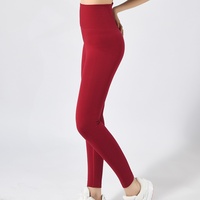 Nouveau Legging de Yoga et de Sport Sans Couture, Taille Haute, Amincissant, Effet Push-up Fessier, en Spandex/Nylon, Longueur Cheville, pour Course à Pied et Fitness, Modèle International