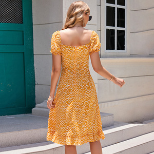 Sommerkleid Ropa Damen bekleidung Blumen druck Elegante lange Freizeit kleider Boho-Kleid - Product Image 6