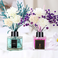 Diffuseur de parfum d'ambiance 50 ml aux fleurs séchées, décoration florale, huile essentielle, parfum d'intérieur, aromathérapie, assainisseur d'air